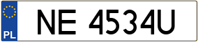 Truck License Plate